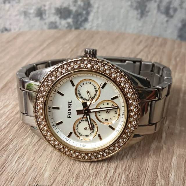 Preloved Women/Ladies Watch Fossil Jam tangan wanita stainless steel ori