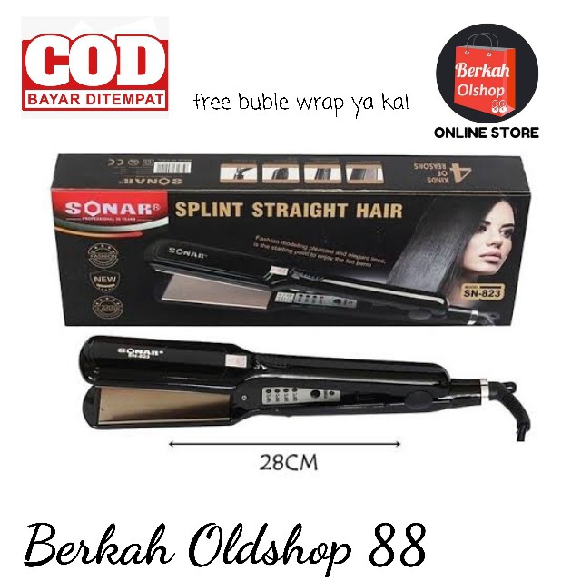 Berkah Oldshop 88 - CATOKAN RAMBUT SONAR SN 823 / catok rambut 823 CATOK PELURUS RAMBUT