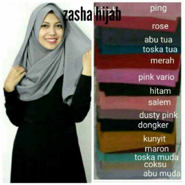 Pasmina instan wolfis/kerudung pasmina instan/ pastan