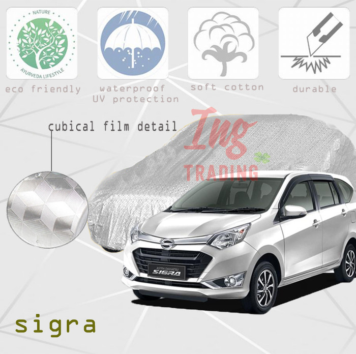 Cover Sarung Mobil SIGRA Waterproof 3 Layer Protection - Perak - Perak