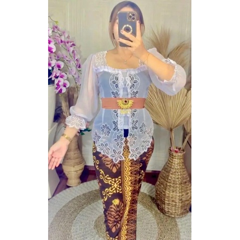 kebaya bordir sabrina pipil