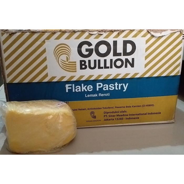 

KORSVET PERENYAH / FLAKE PASTRY / SHORTENING PASTRY GOLD BULLION repack 500gr