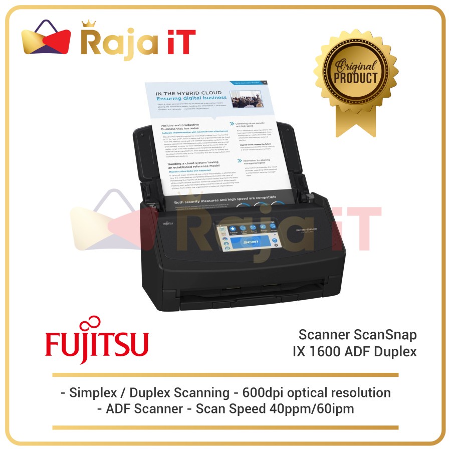 FUJITSU Scanner ScanSnap IX 1600 ADF Duplex IX-1600 IX1600