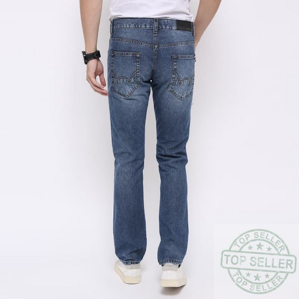 (Celana Murah) Edwin Celana Jeans 508-12-33 Slim Fit Pria Panjang Medium blue - Biru Muda, 36 |DXT