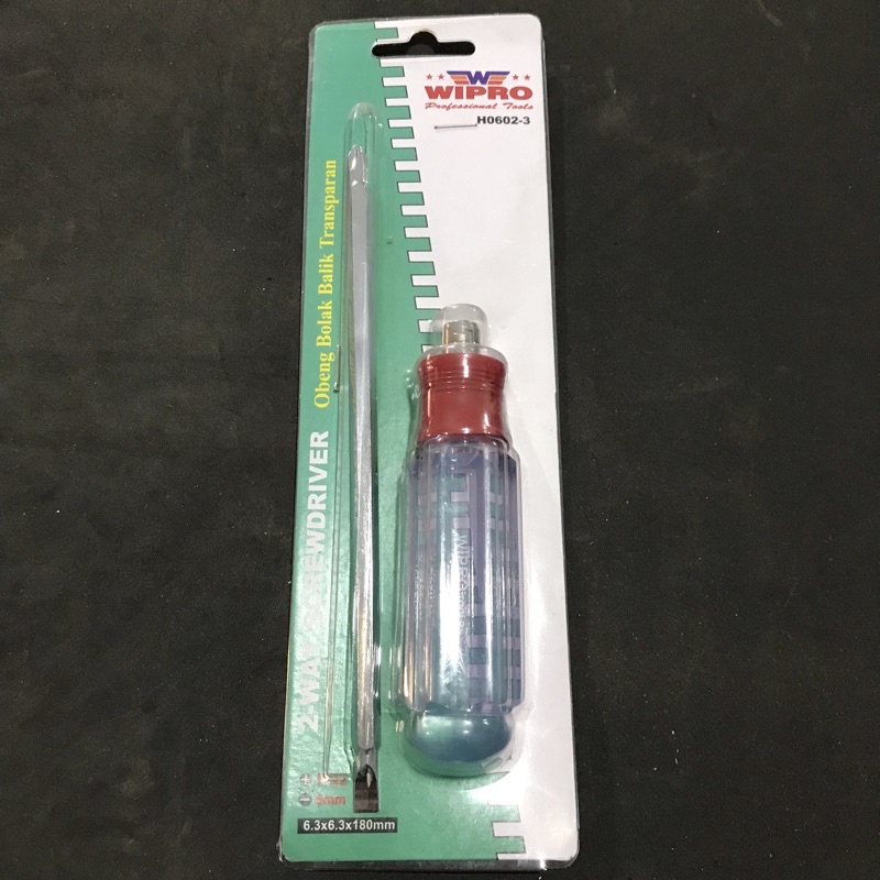 Obeng Bolak Balik Panjang Transparan WIPRO
