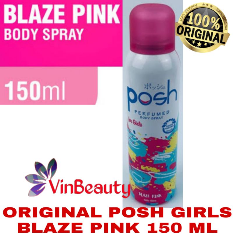 ORIGINAL POSH GIRL BODY SPRAY BLAZE PINK 150 ML / POSH PERFUMED GIRLS