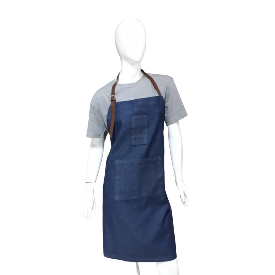 Chef 'Wear Apron / Celemek Full Denim Blue Gsp