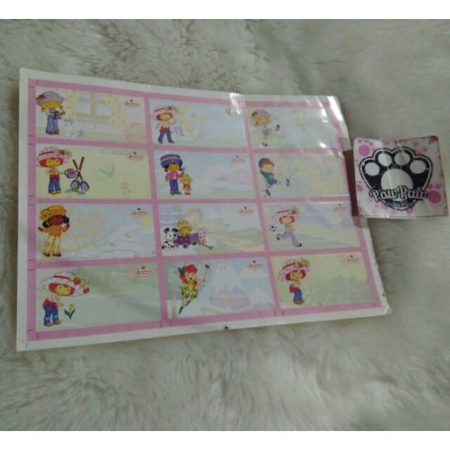

Stiker untuk tulis nama stiker strawberry shortcake