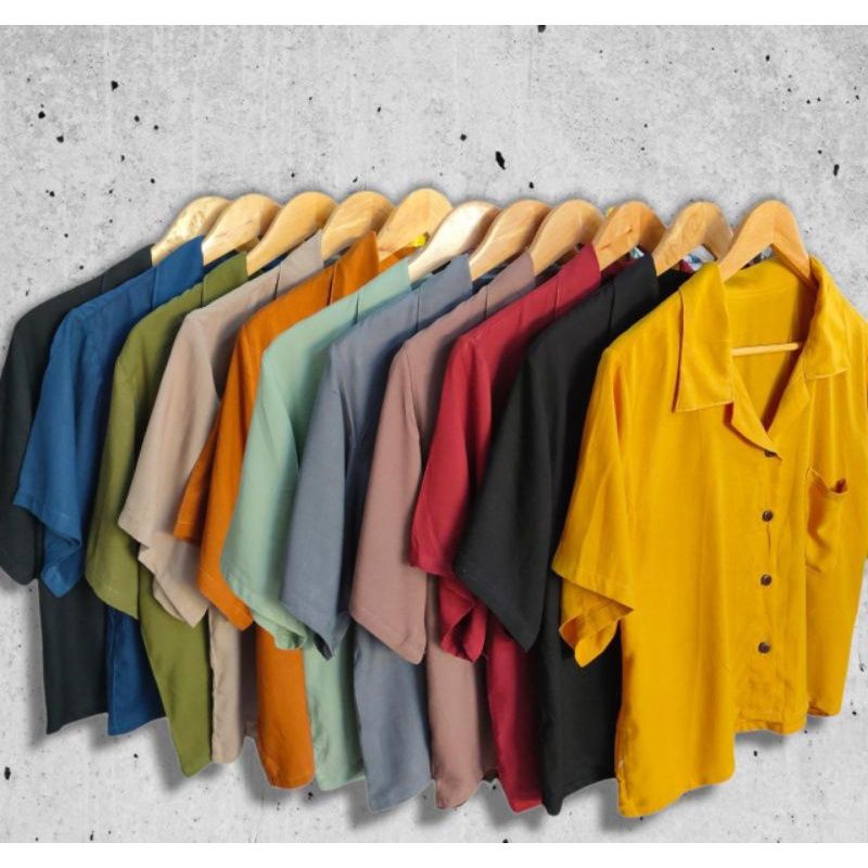 CROP SHIRT/ KEMEJA KROP / KEMEJA RAYON