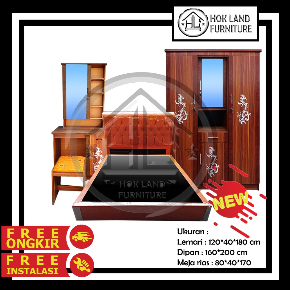 Paket Lamaran Seserahan Murah Divan Lemari 3P Meja Rias Termurah / Paket Seserahan Termurah / PS8