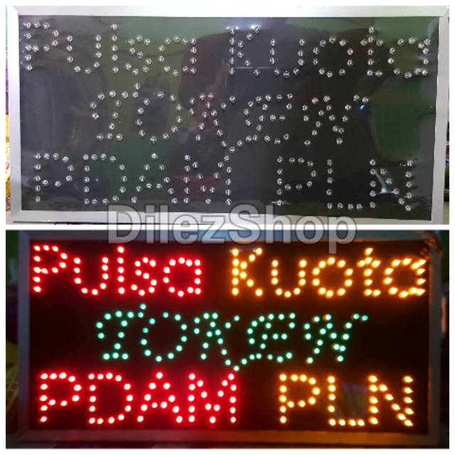 Lampu Promosi Pulsa Kuota Token PDAM PLN