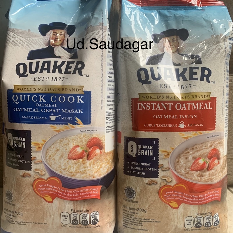 

Sereal Gandum Quaker Oats Instan Oatmeal 800gr