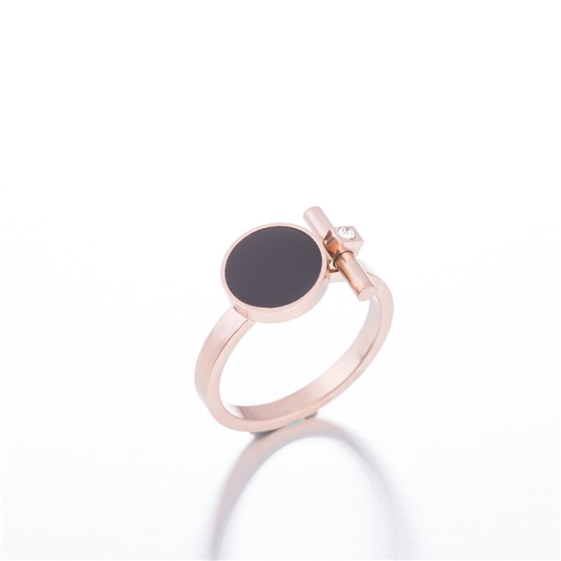 Cincin Titanium Black Square Premium Vintage Fashion