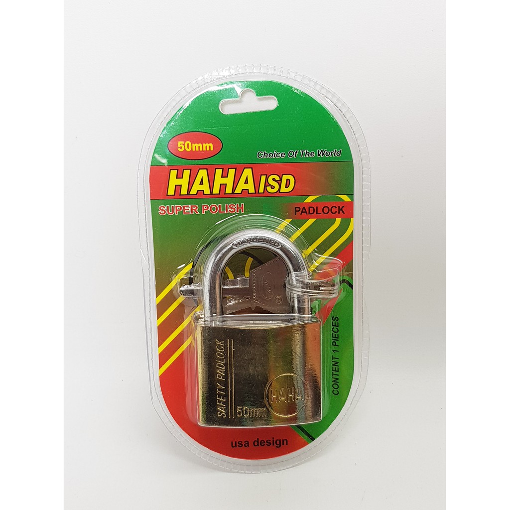 Gembok HAHA Per 50 mm leher pendek / padlock