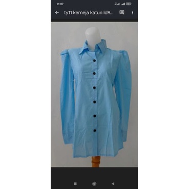 kemeja atasan biru langit