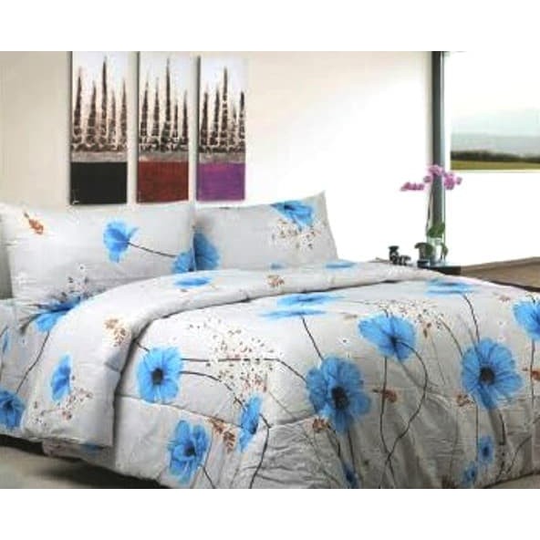 Jaxine Bedcover Set Katun Motif Dewasa Scarlet Blue Bedcover Bunga Bedcover Cewek Cowok Shopee Indonesia