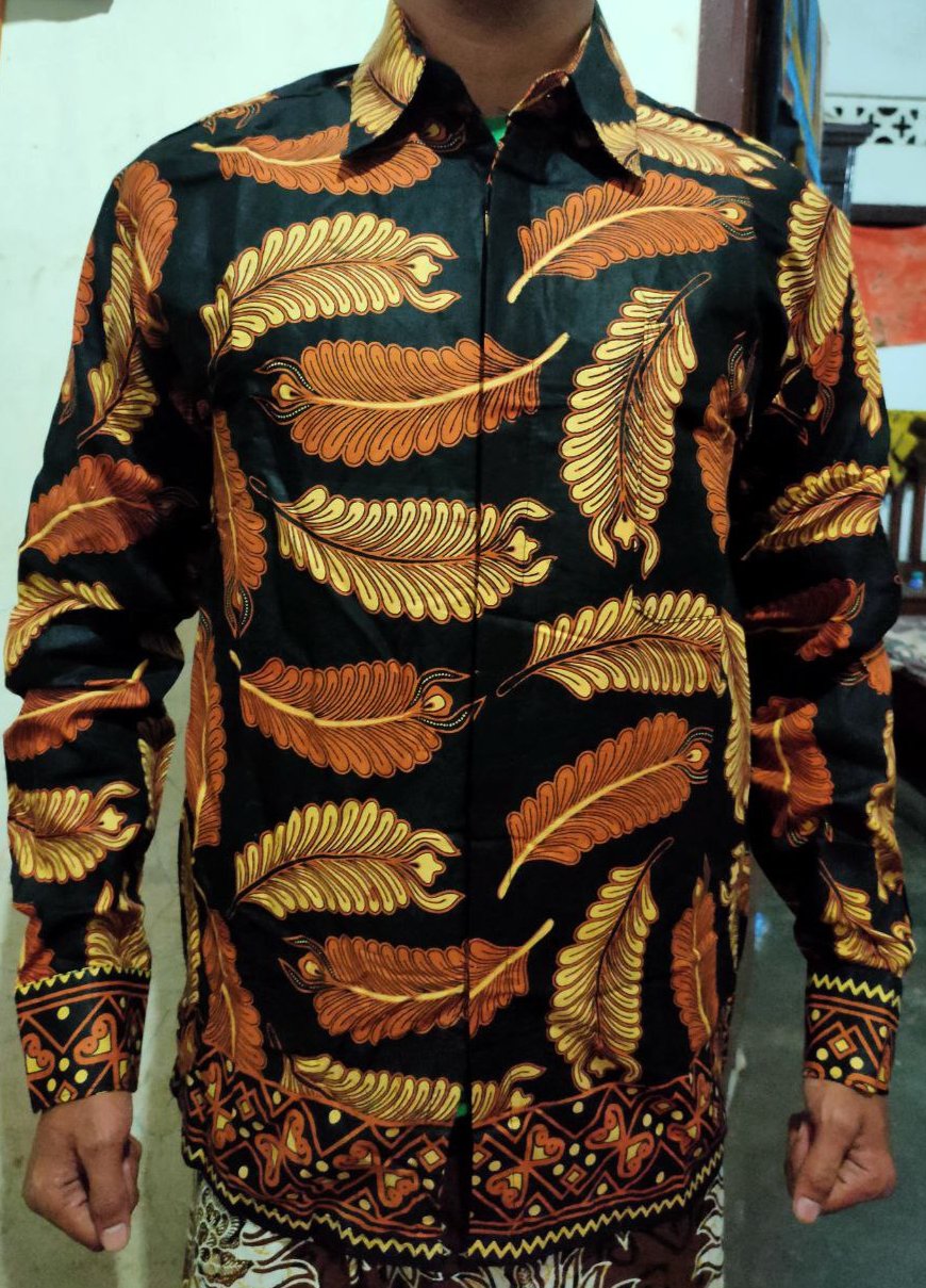 Kemeja Batik Semi Sutra Shyntetic Premium Exclusive Puring Istimewa Bahu Pakai Busa