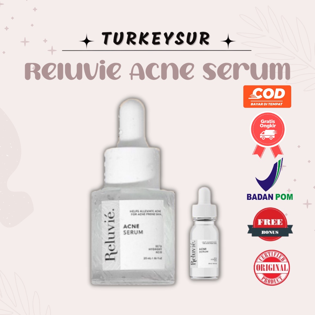 Reluvie Acne Serum Original Full Size 20ml Reluvie Official Serum Acne Reluvi