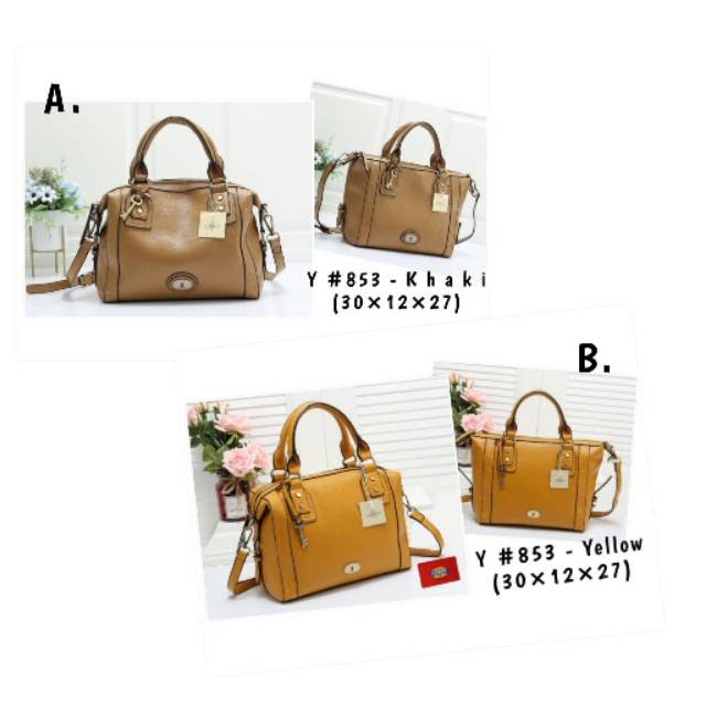 TAS SLEMPANG #TAS JINJING #TAS MULTIFUNGSI Fossil Marlow Satchel Pollos 853 YELLOW#kece#keren#tren#