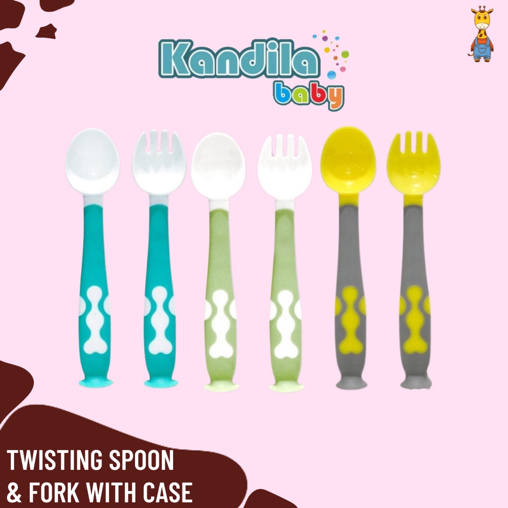 Kandila KDL021-3 Twisting Spoon&amp;Fork W/Case