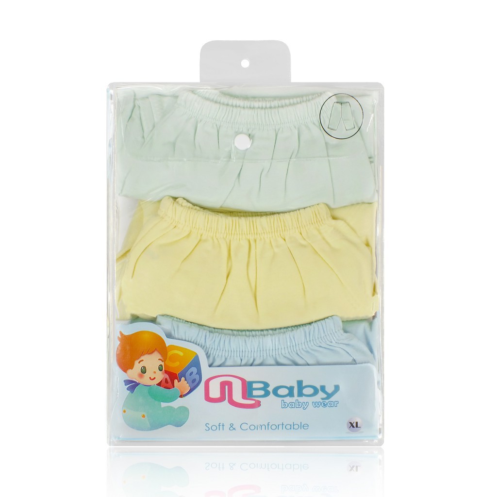 NBaby Long Pants Plain Celana Panjang Bayi NBC 3229 (1 Pack isi 3 Pcs)