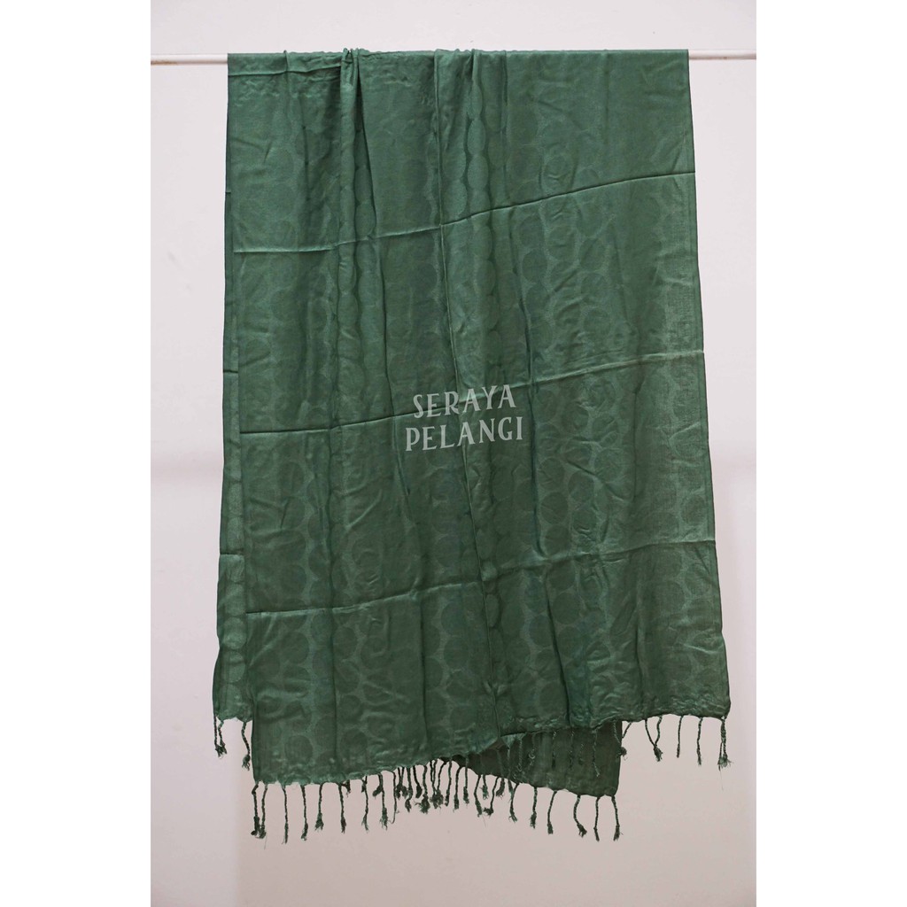Pashmina Bayangan Motif | Selendang | Scarf | Syal | Shawl | Pasmina | Souvenir | Hadiah | Keong-11. Hijau