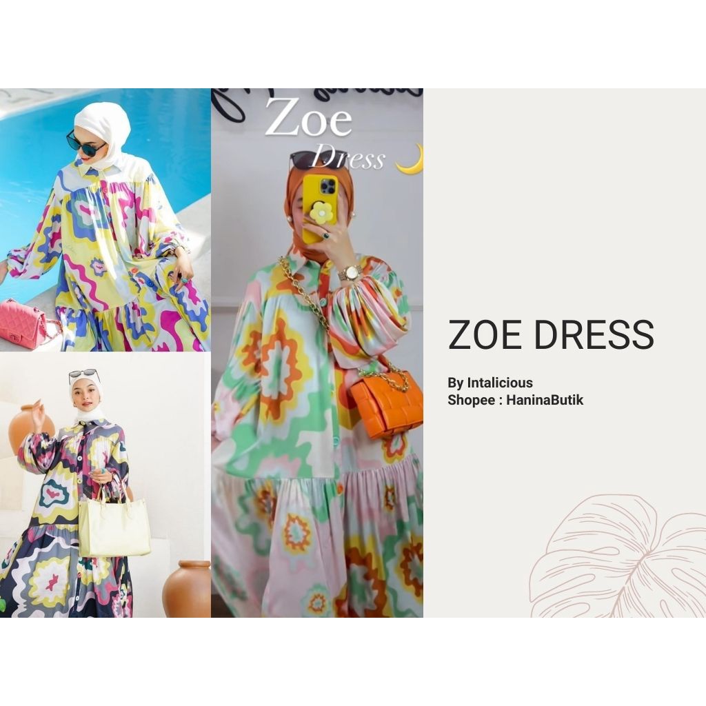 ZOE DRESS by INTALICIOUS | ZOE PAPRICA ZOE BLACK ZOE LIME INTALICIOUS