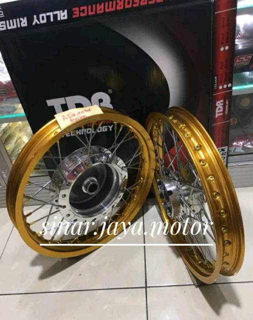 Velg velk pelek pelak TDR ring 14 140 160 ring 14 sepaket paketan tromol jari  velg tdr plus stel