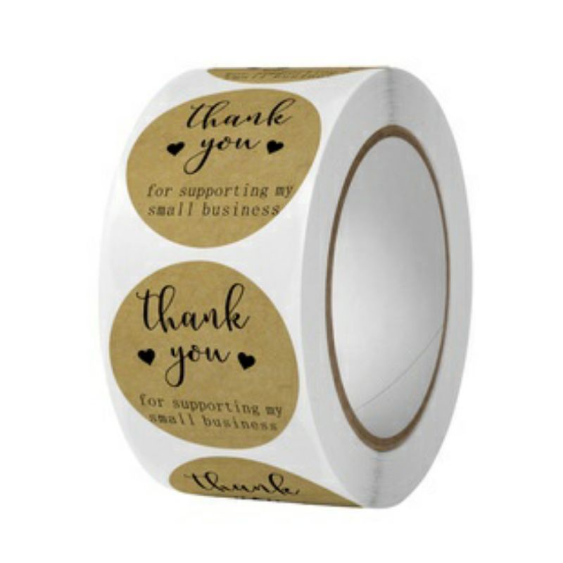 [MYUME.STORE] 500 pcs Stiker thank you/segel thank you/thanks for order/ label online shop-Z