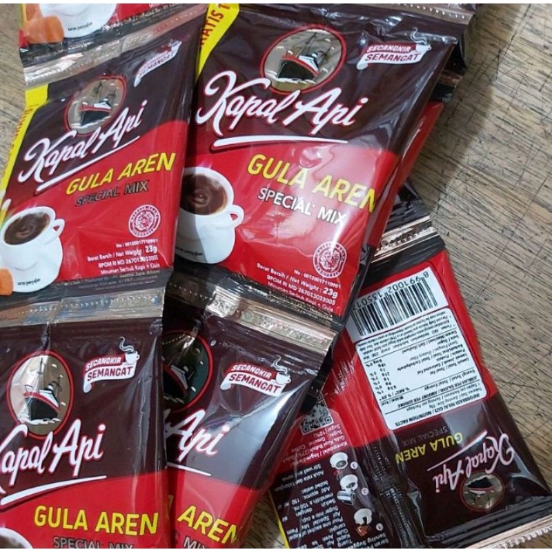 Kopi Kapal Api Gula Aren 12 x 23gr