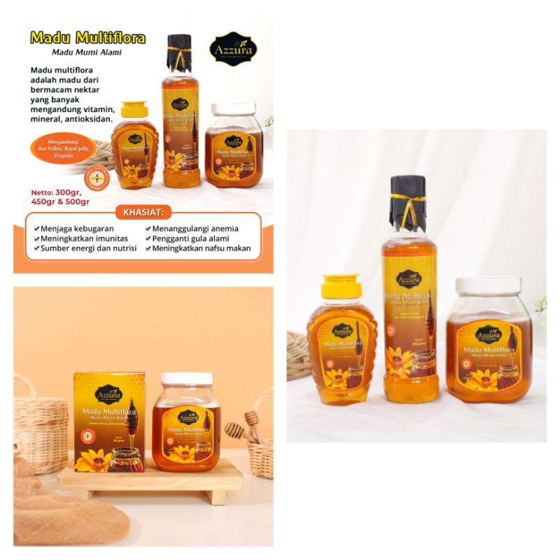 

MADU MULTI FLORA AZZURA 450 gram bee pollen royal jelly dll