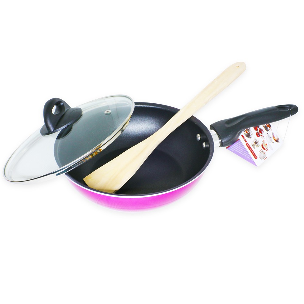 Supra Wajan Stir Pan 22 tutup kaca + spatula