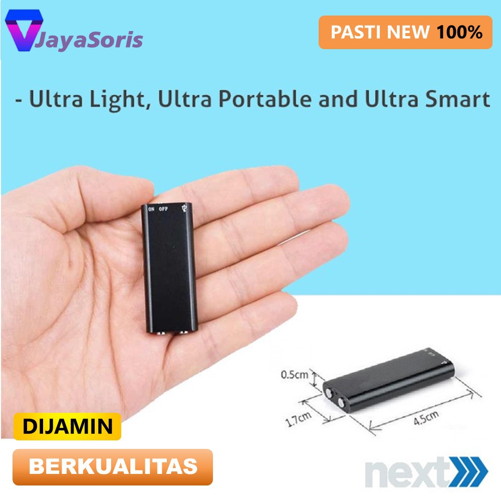 RECORDER VOICE ALAT PEREKAM SUARA MINI DIGITAL VOICE TERSEMBUNYI SADAP SUARA FLASHDRIVE 8GB JS22