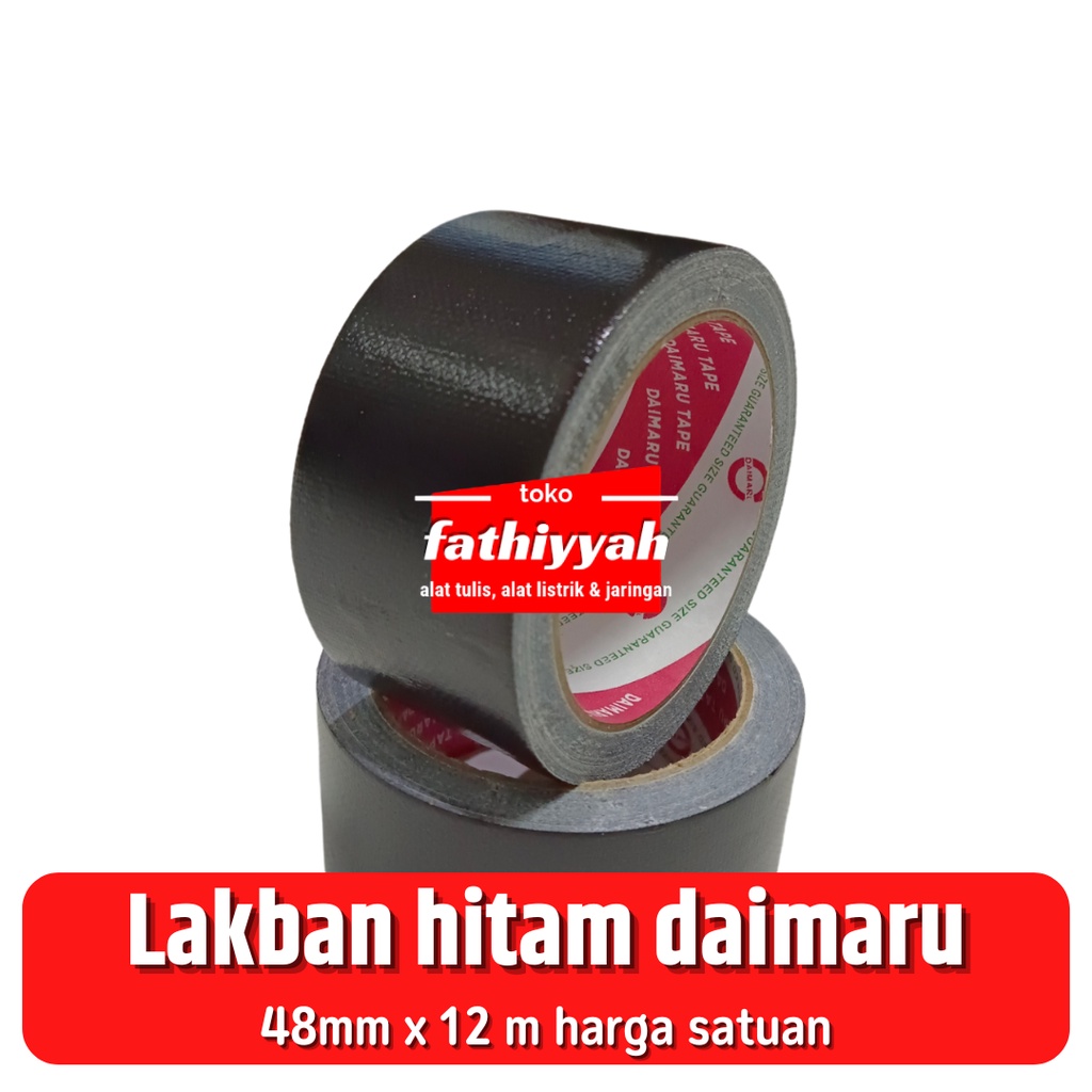 

Daimaru Cloth Tape Lakban Kain Warna Hitam 48 mm x 12 meter