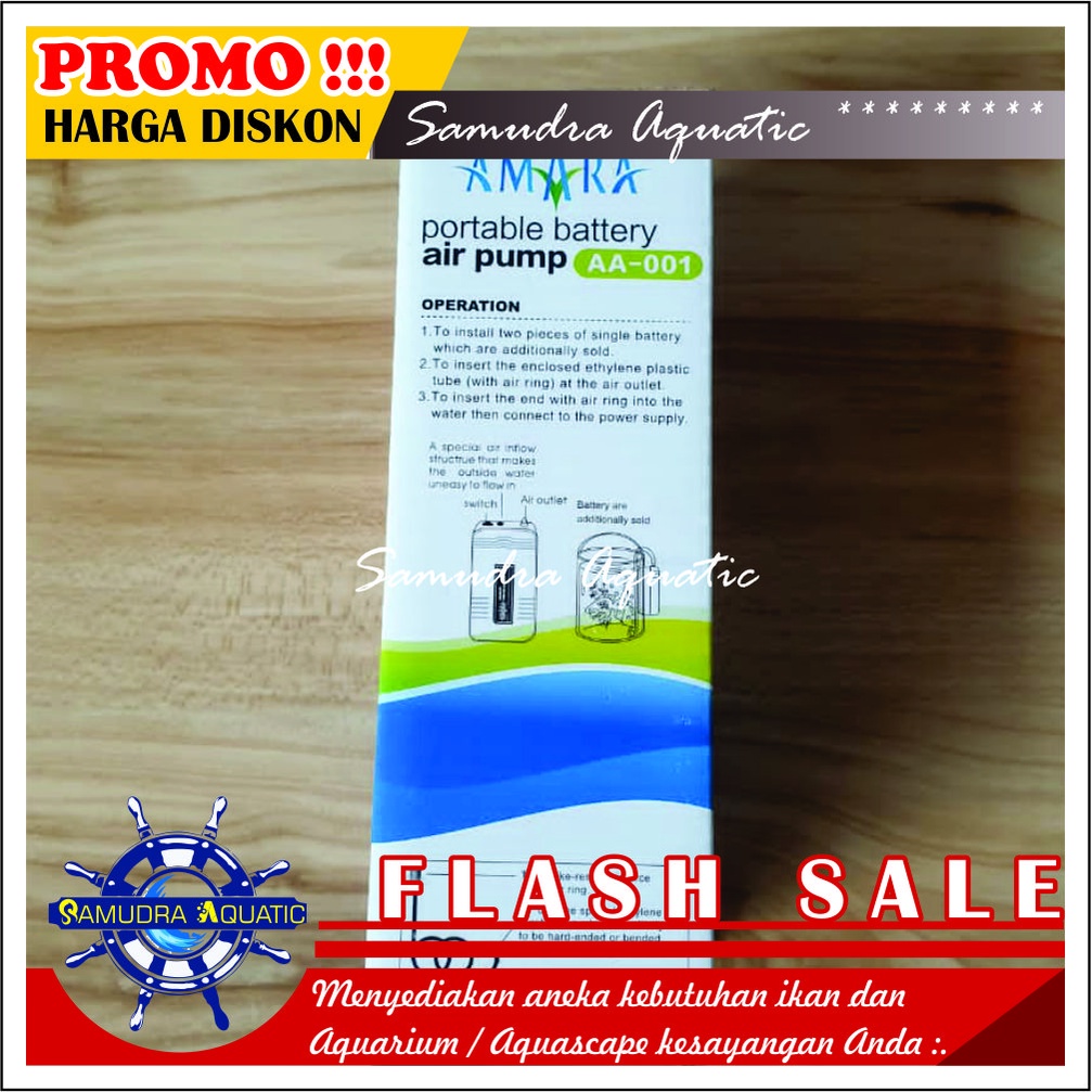 AERATOR BATERAI, Aerator Lampu Mati, Air Pump Mesin Airator Aquarium Aquascape, FREE BUBLEWRAP