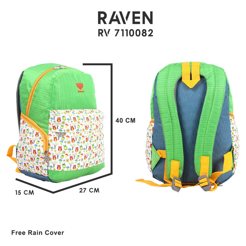 [KLIKTAS] Tas Ransel Sekolah Perempuan Printing Raven 710082 Backpack Pelajar Kuliah