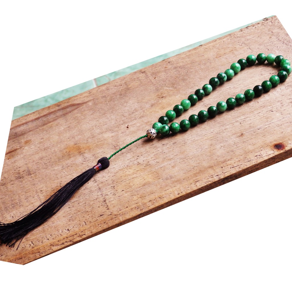 Tasbih 33 Muslim Giok 8mm