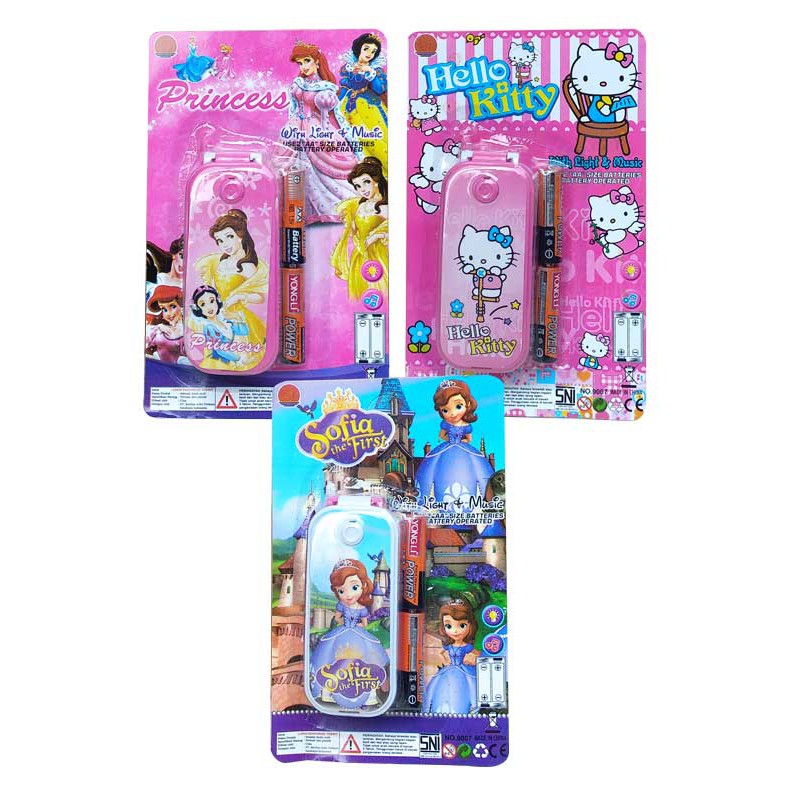 MAINAN TELEPON FLIP PHONE HK/PRINCESS/SOFIA - 9007