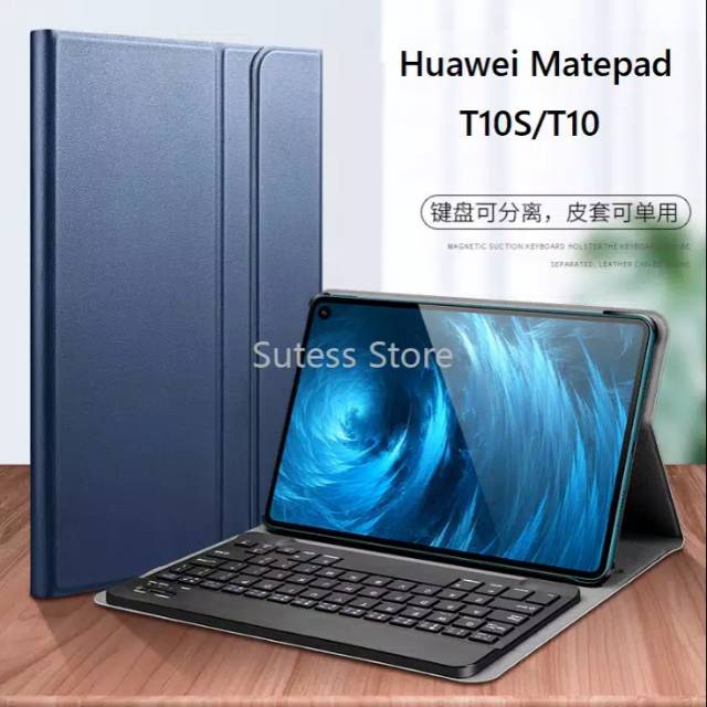 Huawei Matepad T10/T10S 10.1 Inch Book Cover Flip Stand Keyboard Wireless
