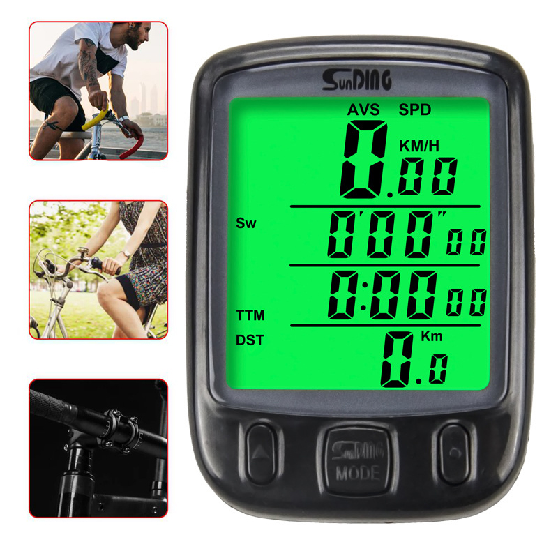 SD-563A Waterproof LED Backlight Bicycle Speedometer