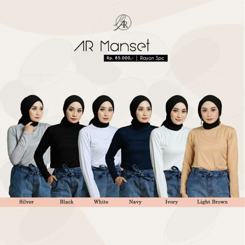 Manset baju Daleman kaos ORI ArRafi pakaian dewasa lengan panjang berbahan rayon adem nyaman rabbani