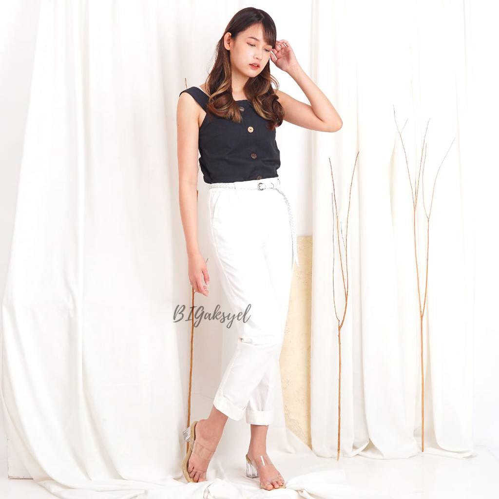 [BIGaksyel] Baggy Pants <BROKEN WHITE> : STD,XL,2XL,3XL,4XL /celana jumbo bigsize plussize murah cod