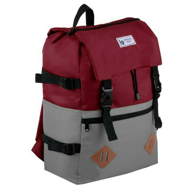 Tas Ransel Cowok / Tas Kuliah / Tas Distro HR Bag bonus rain cover