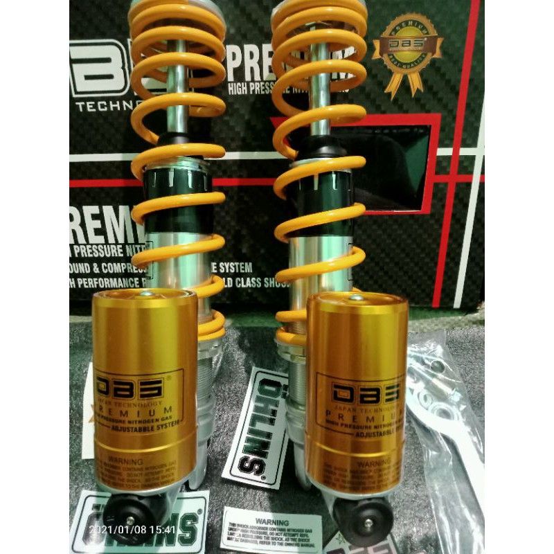 Shockbreaker tabung DBS 611 adjustable tabung berfungsi Nmax Pcx Xmax Aerox / Shock DBS