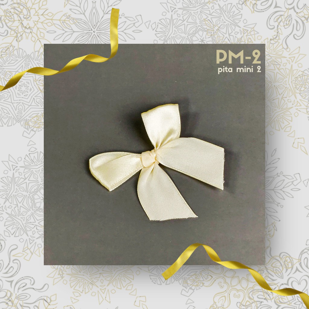 25 Pcs Pita Satin Jadi | Pita Jadi Untuk Souvenir | Pita Undangan | Pita Souvenir | Pita Kecil