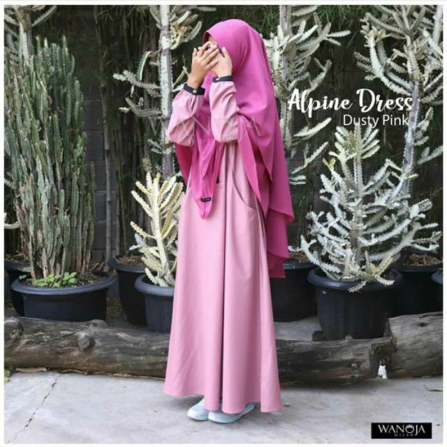 Best Seller Gamis Polos Baju Murah Alpine bahan toyobo by Wanoja