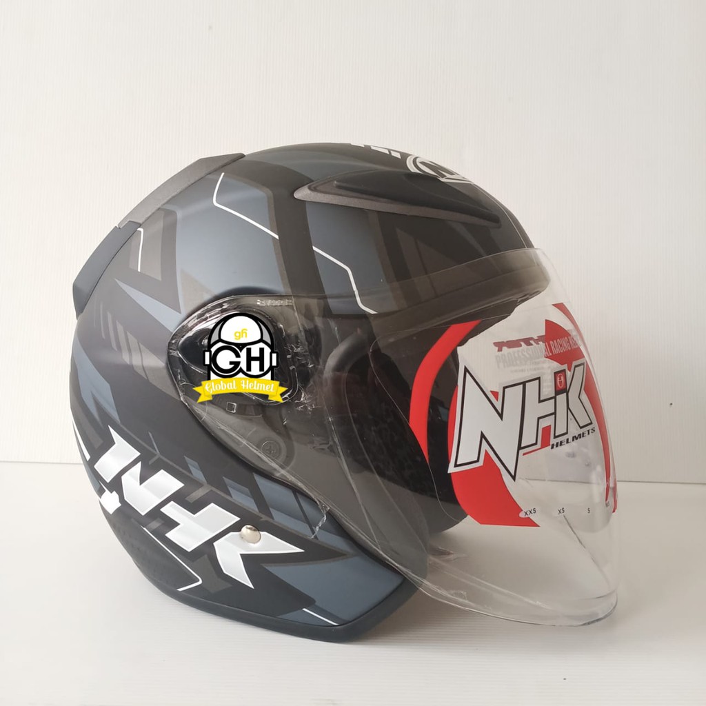 HELM NHK R6 PATROL BLACK SILVER DOFF NHK R-6 MOTIF PATROL BLACK SILVER DOFF