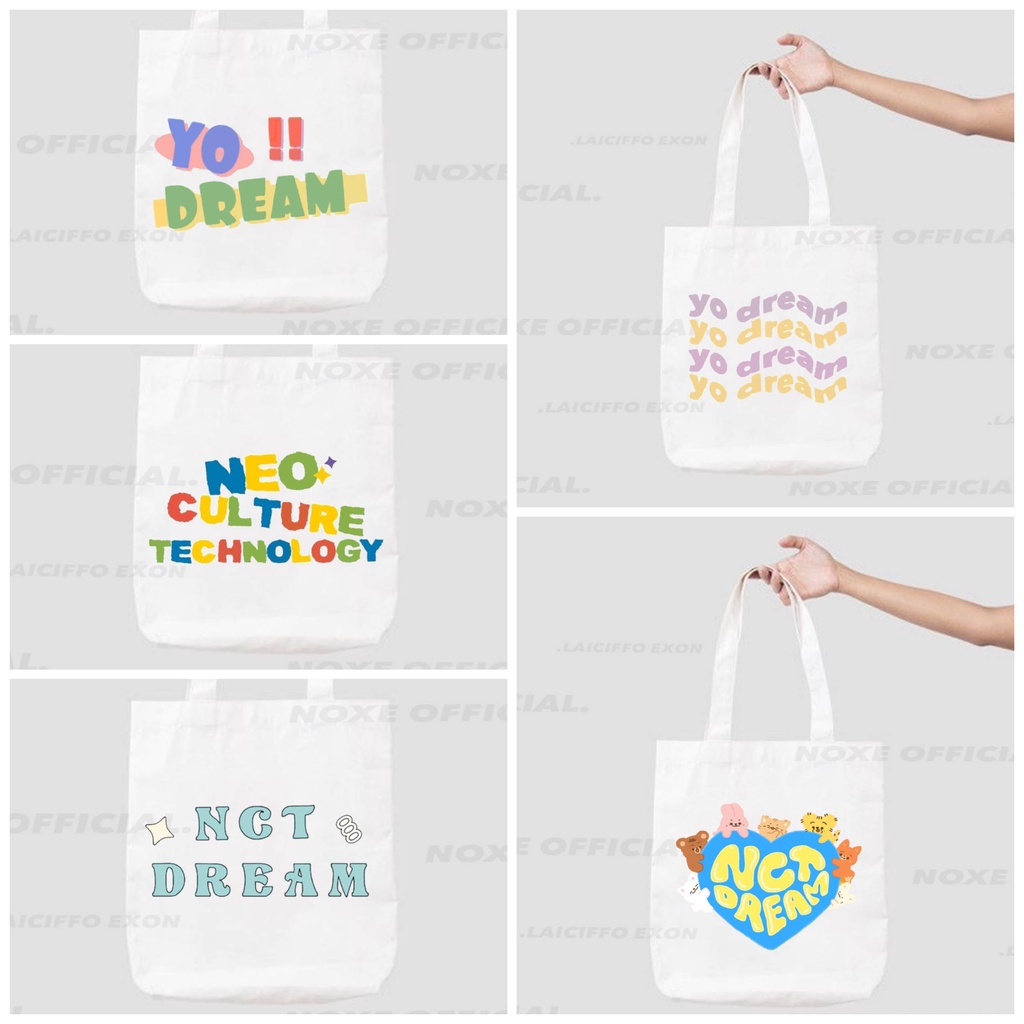 TOTE BAG KANVAS NCT NEO CULTURE / NCT DREAM CAFE / NCT YO DREAM KPOP BOYBAND / TAS TOTE BAG