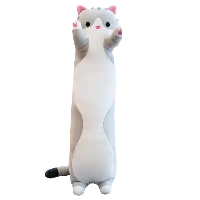 Boneka Guling Kucing Lucu Imut / Pillow Cat Doll / Boneka Bantal Kucing Murah Boneka Kucing Panjang