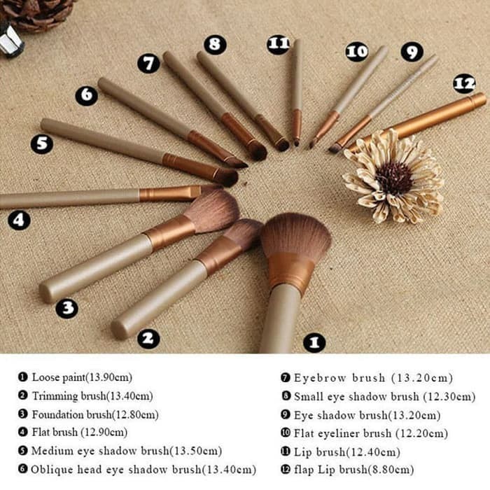 Kuas Make Up Naked 3 Set isi 12 Pcs / Make up Brush Naked